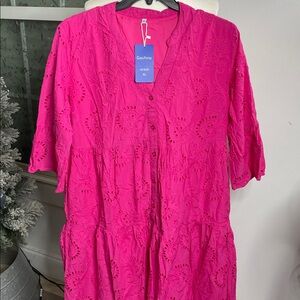 54. NWT ChouYatou Eyelet Maxi Dress